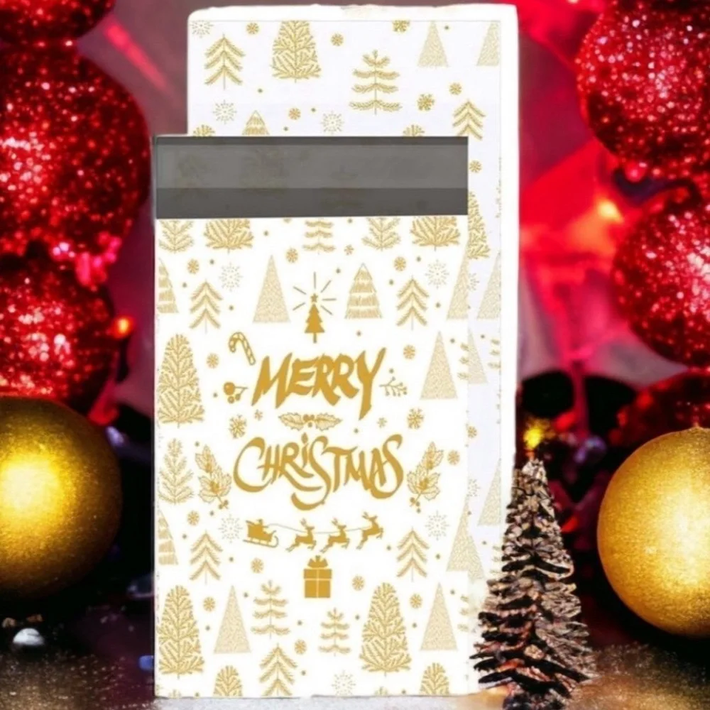 (10) 6x9 Christmas Poly Mailers